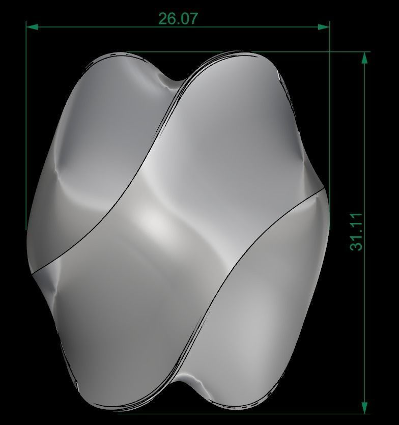 25 PCS POLISHED FUSION RING 3D print model_102