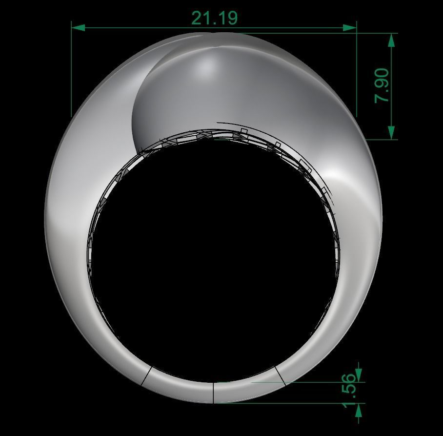 25 PCS POLISHED FUSION RING 3D print model_28