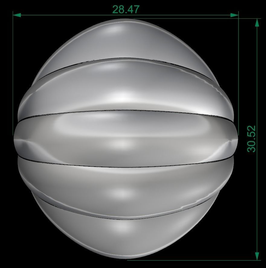 25 PCS POLISHED FUSION RING 3D print model_78