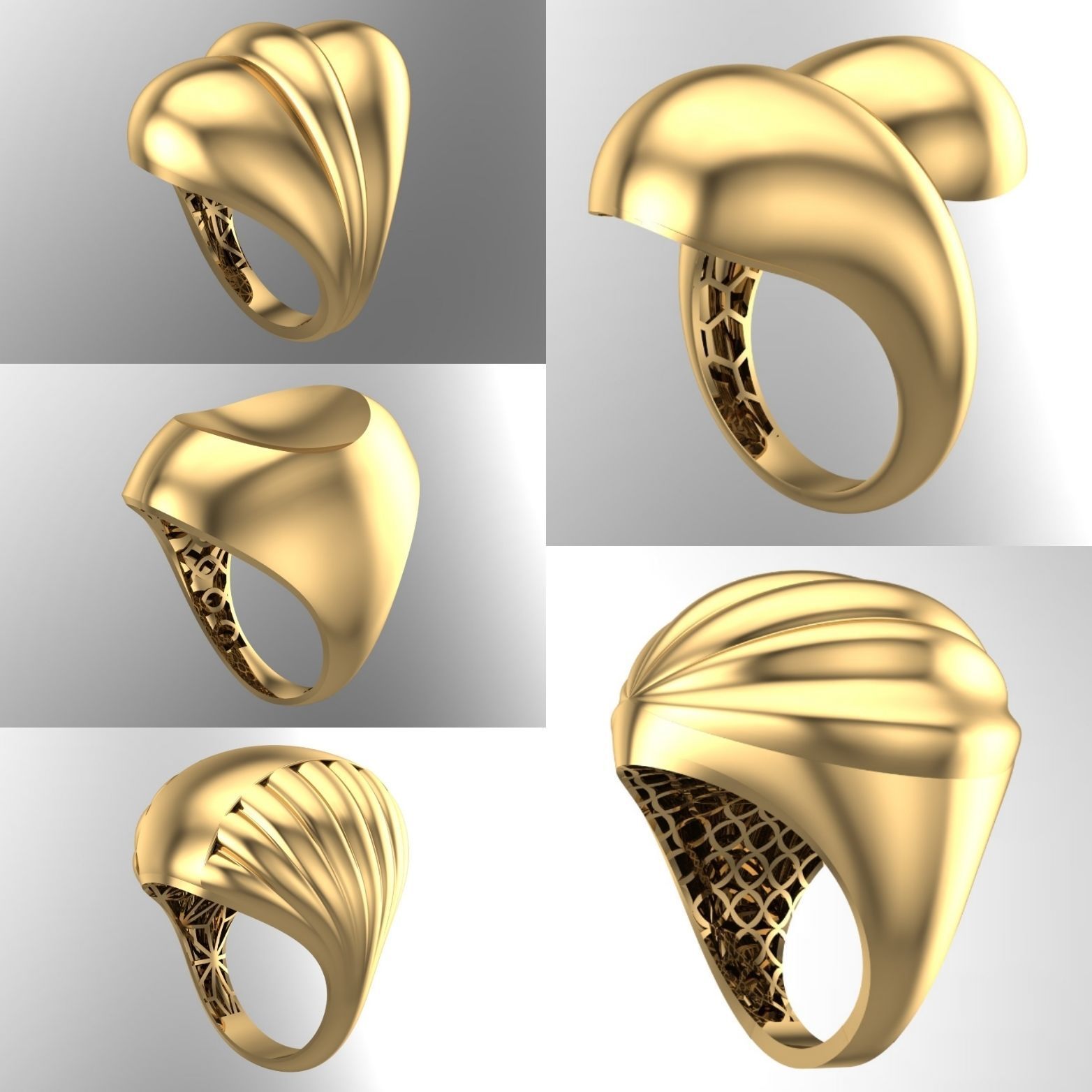 25 PCS POLISHED FUSION RING 3D print model_2