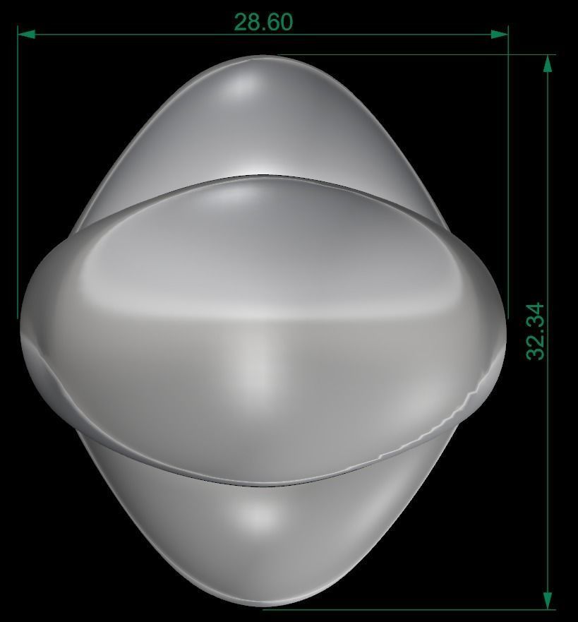 25 PCS POLISHED FUSION RING 3D print model_141