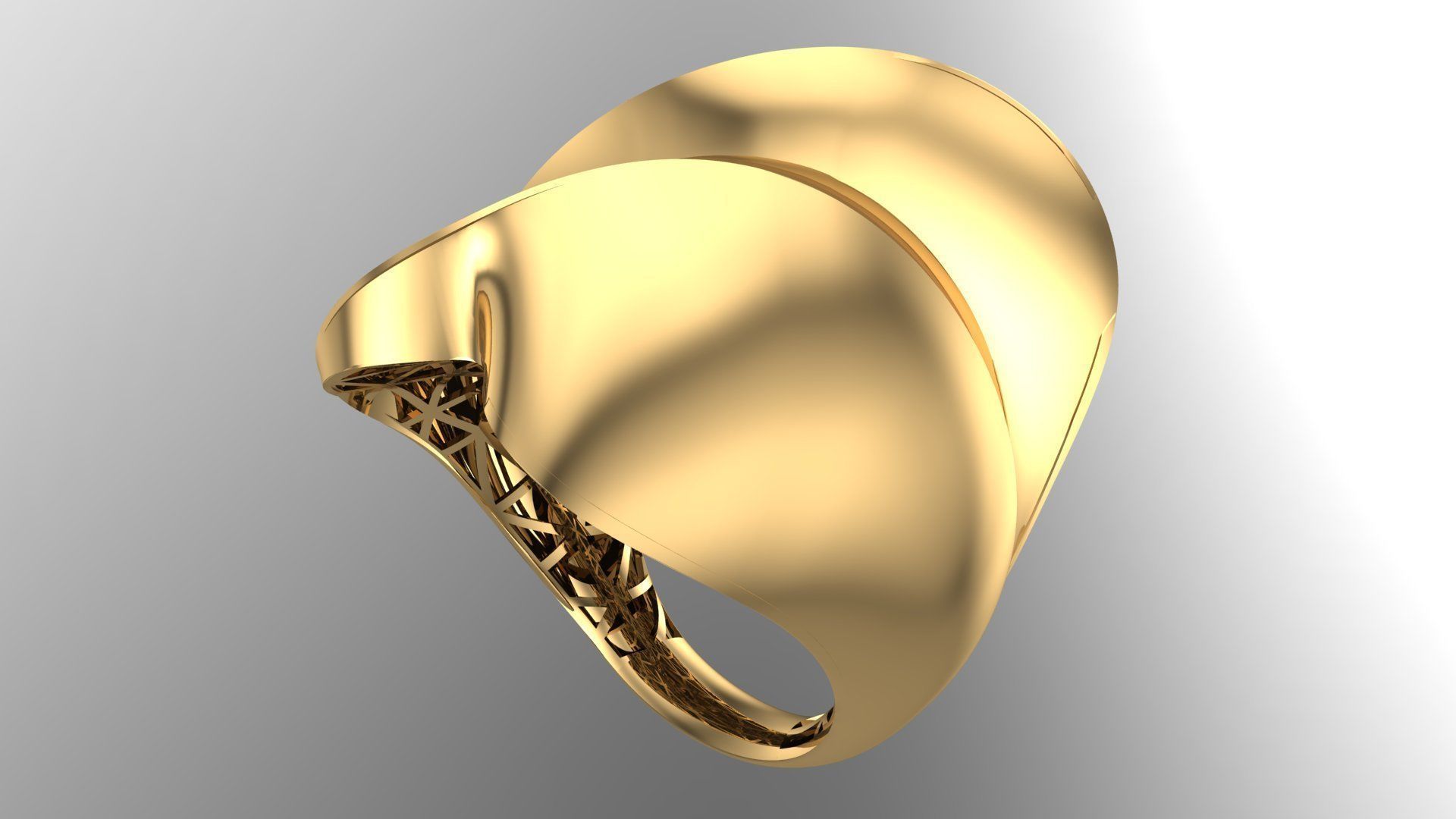 25 PCS POLISHED FUSION RING 3D print model_136