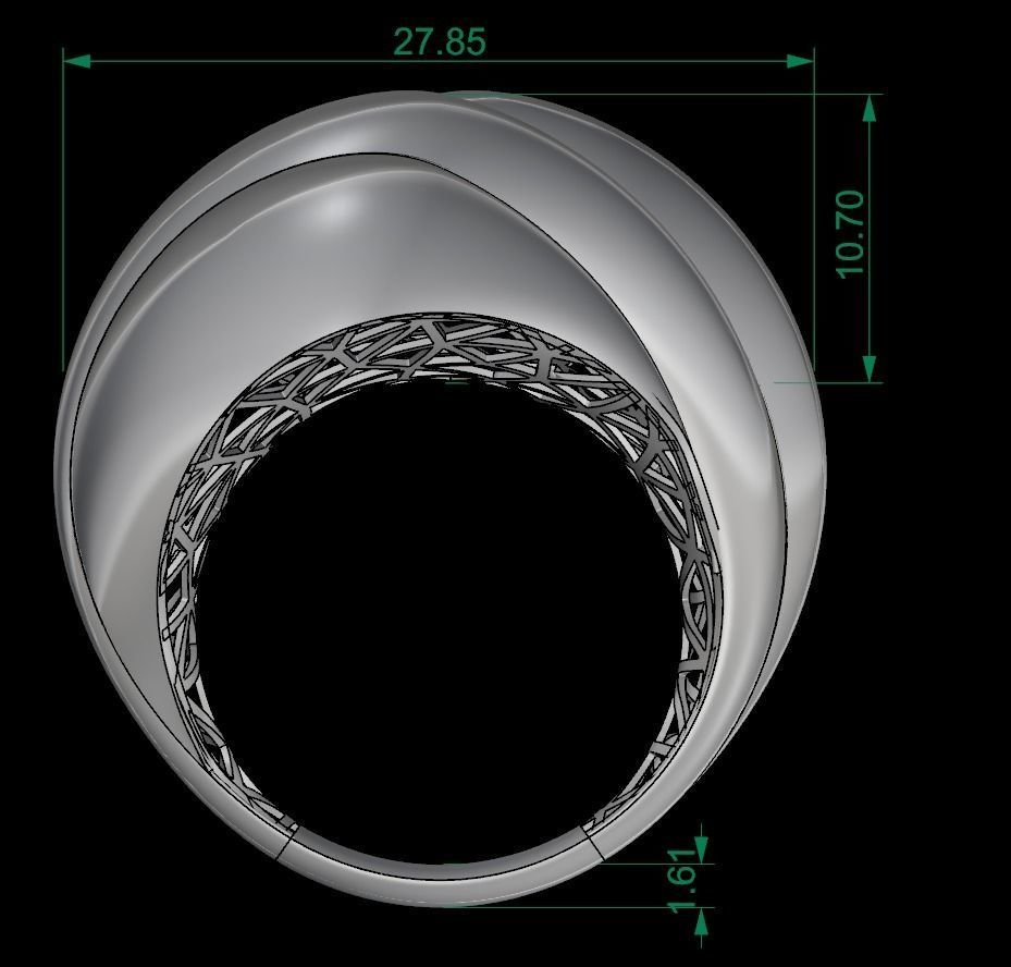 25 PCS POLISHED FUSION RING 3D print model_97
