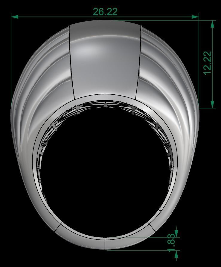 25 PCS POLISHED FUSION RING 3D print model_67
