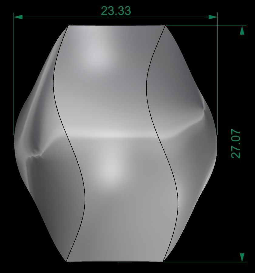 25 PCS POLISHED FUSION RING 3D print model_44