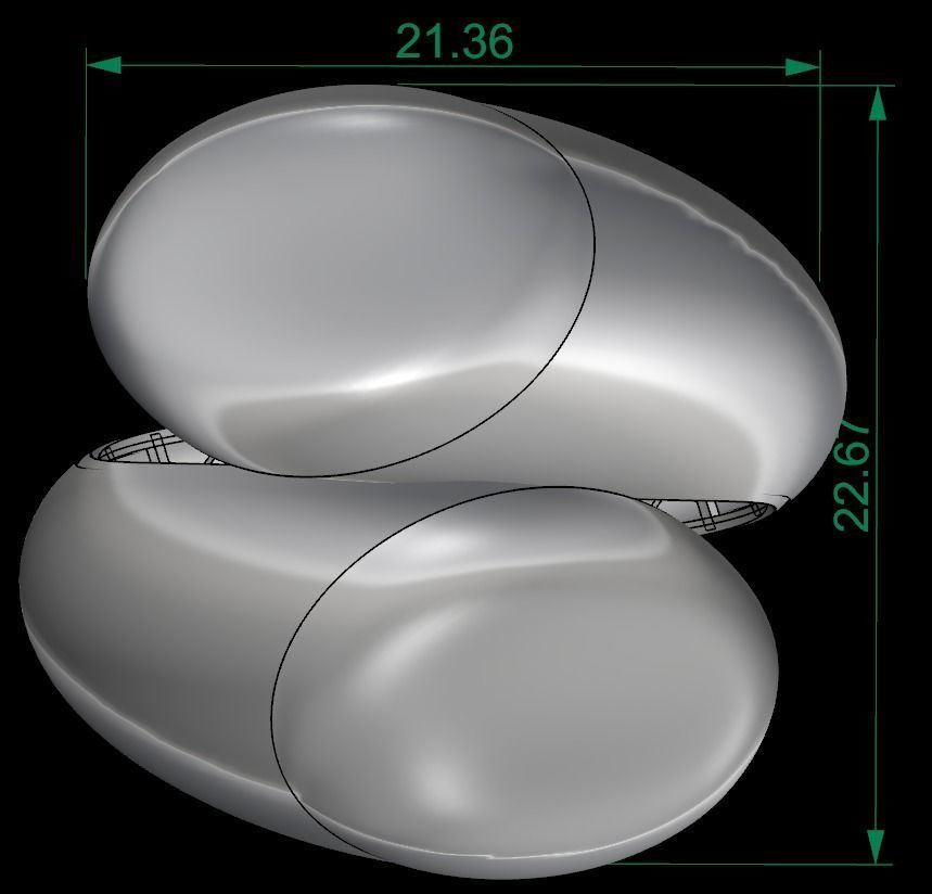 25 PCS POLISHED FUSION RING 3D print model_90