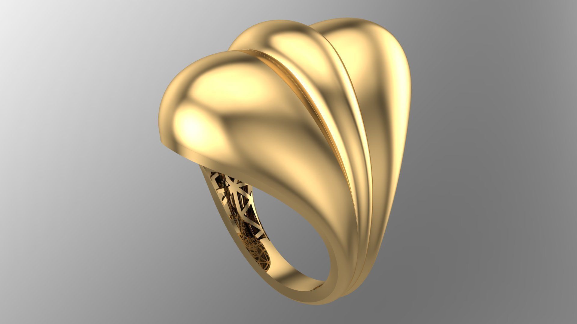 25 PCS POLISHED FUSION RING 3D print model_6