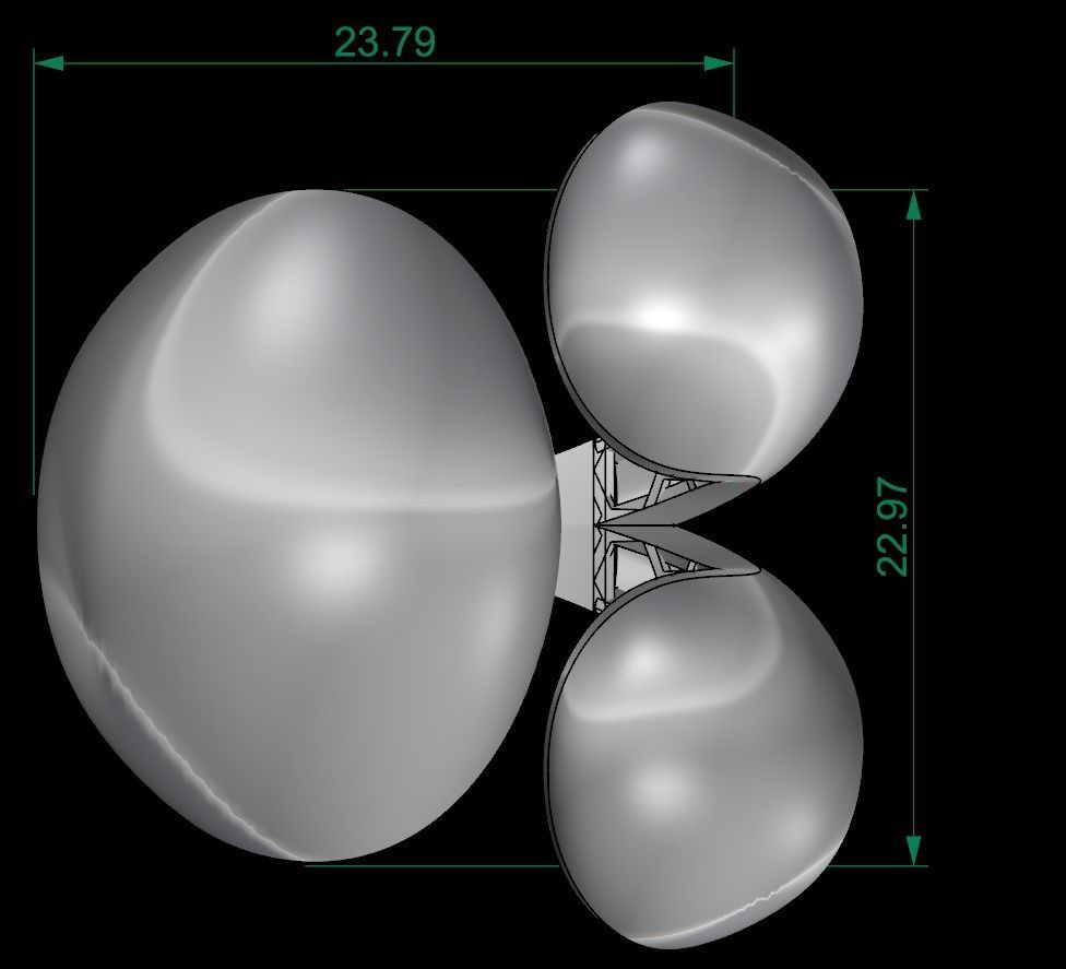 25 PCS POLISHED FUSION RING 3D print model_130