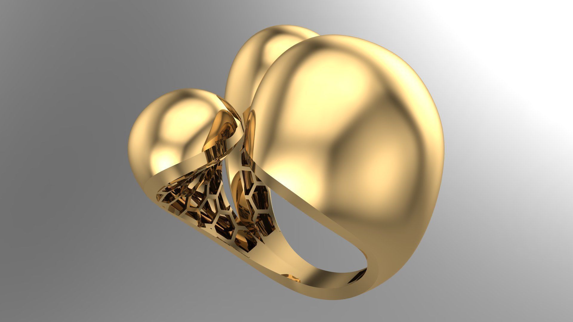 25 PCS POLISHED FUSION RING 3D print model_125