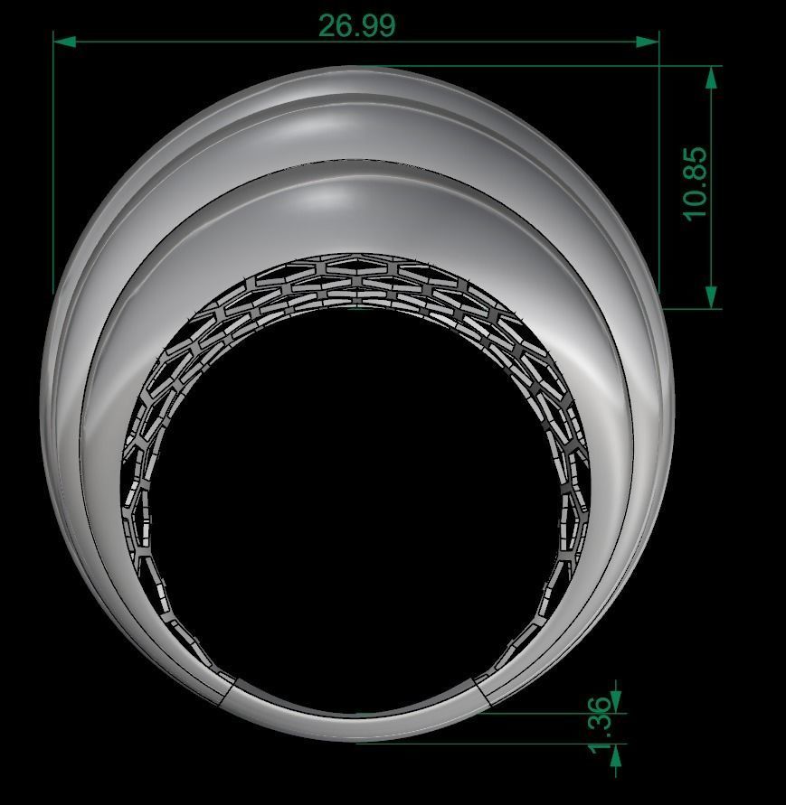25 PCS POLISHED FUSION RING 3D print model_83