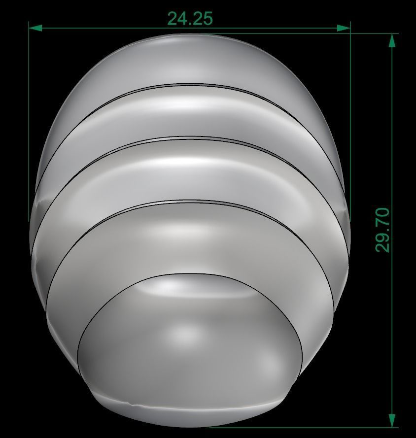 25 PCS POLISHED FUSION RING 3D print model_87