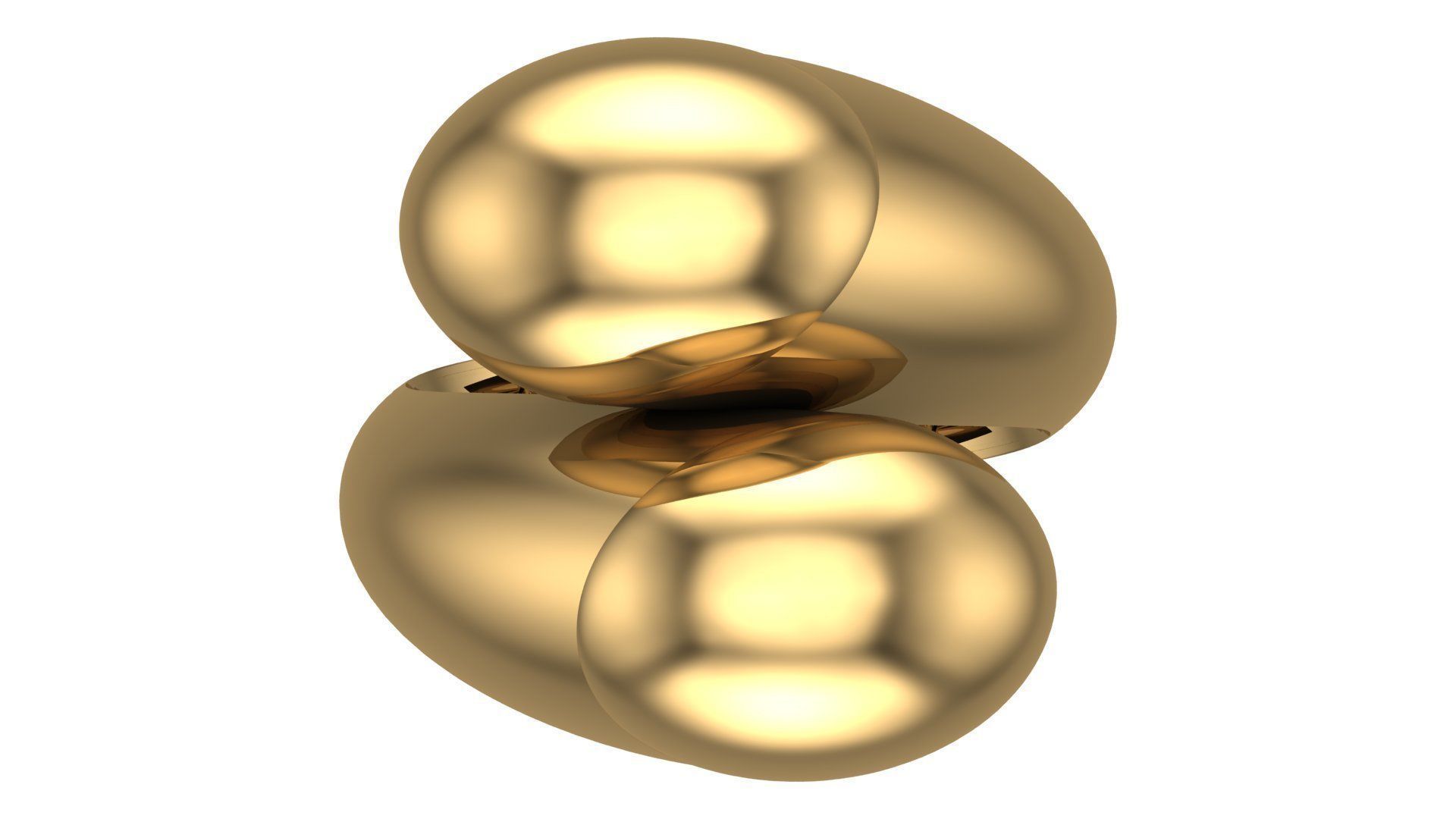 25 PCS POLISHED FUSION RING 3D print model_12