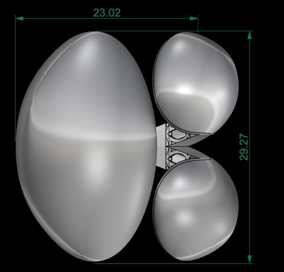 25 PCS POLISHED FUSION RING 3D print model_126