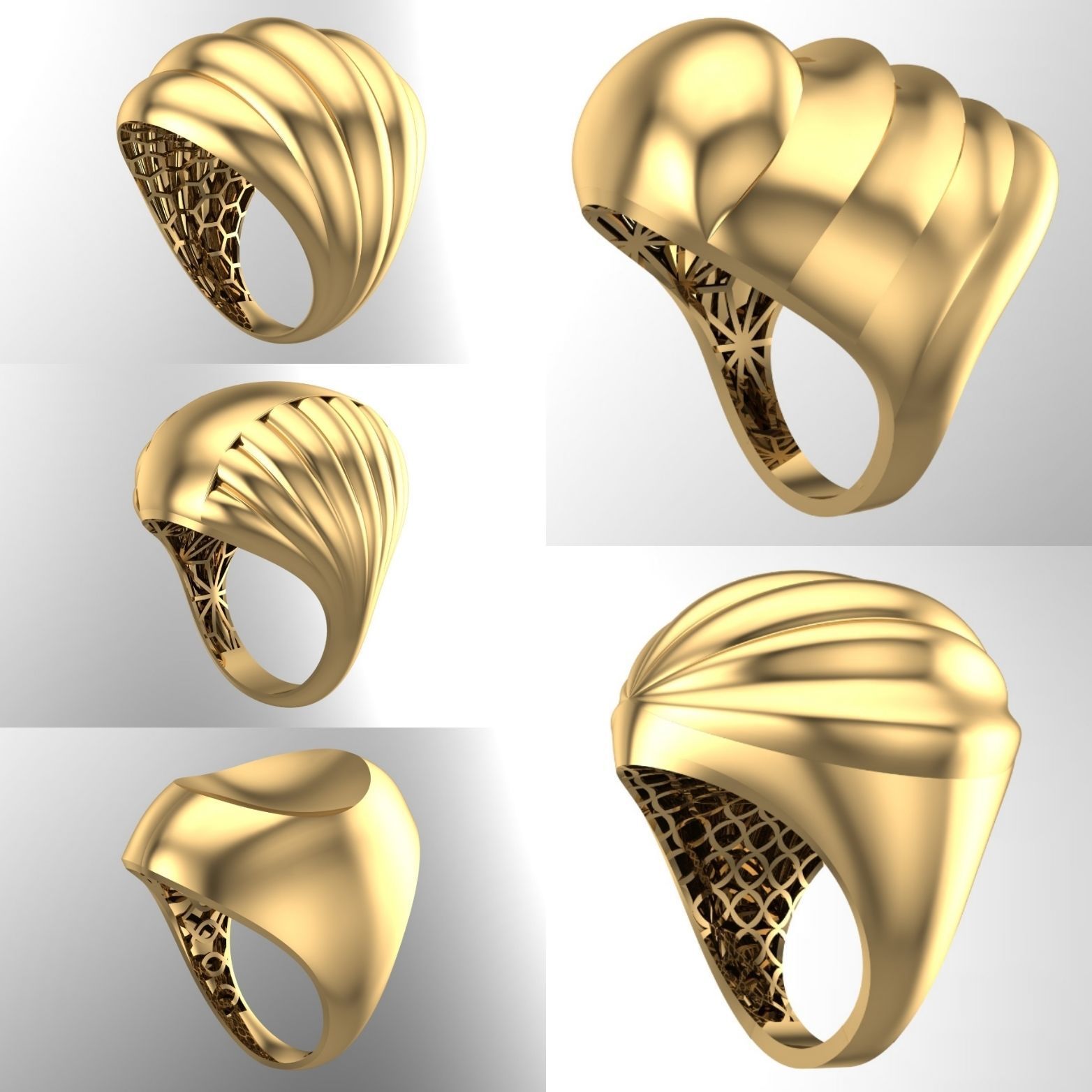 25 PCS POLISHED FUSION RING 3D print model_3