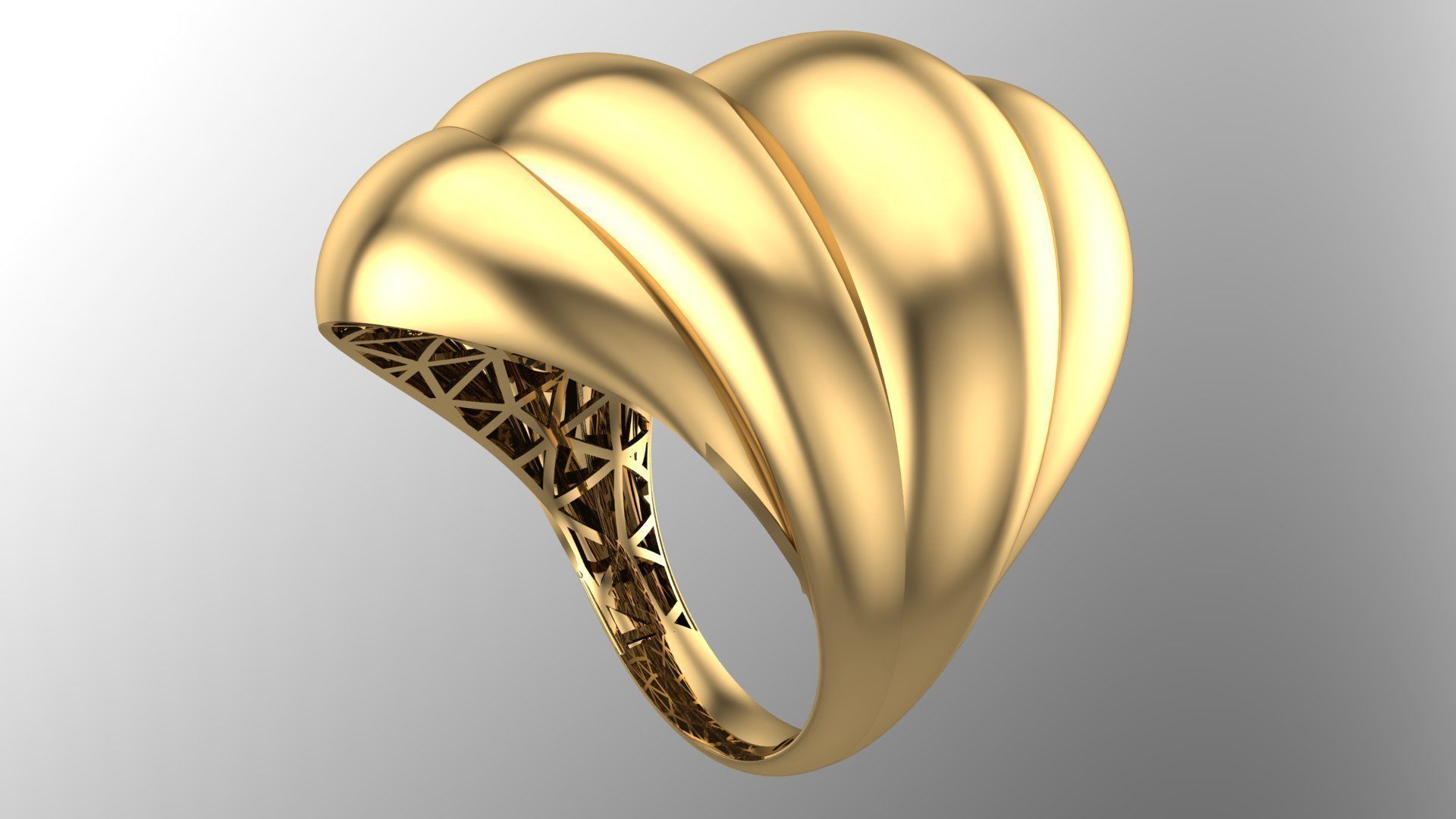 25 PCS POLISHED FUSION RING 3D print model_89
