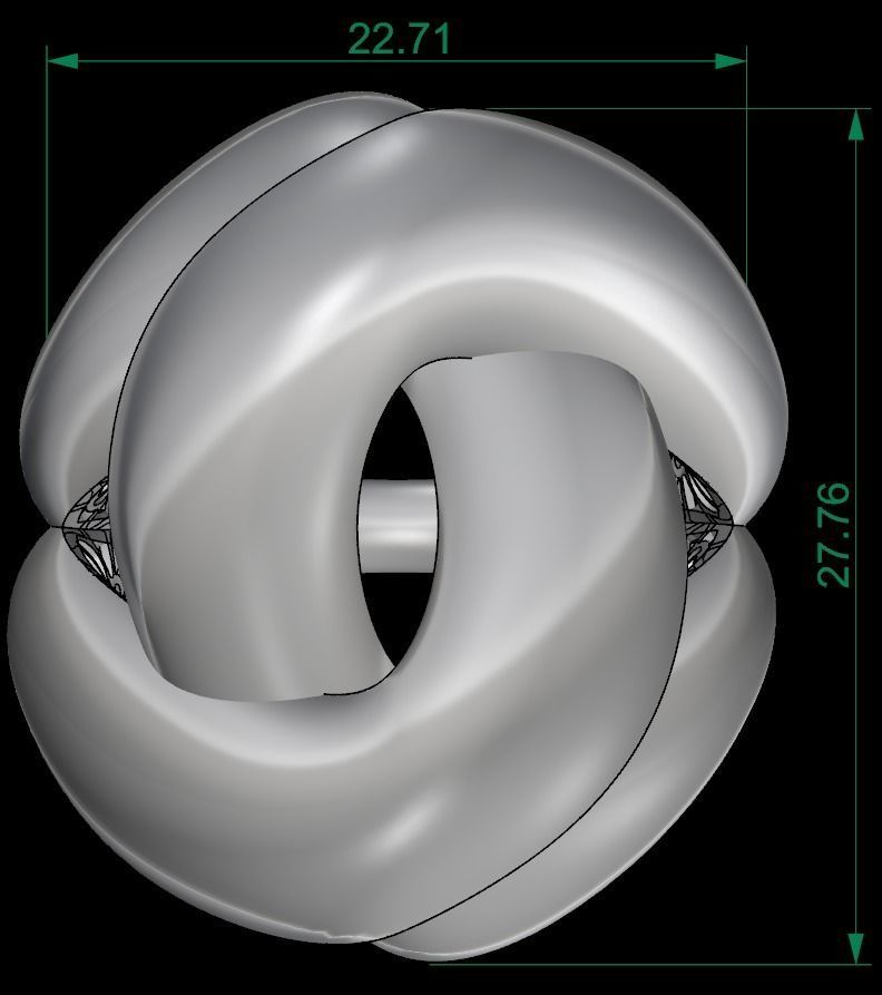 25 PCS POLISHED FUSION RING 3D print model_56