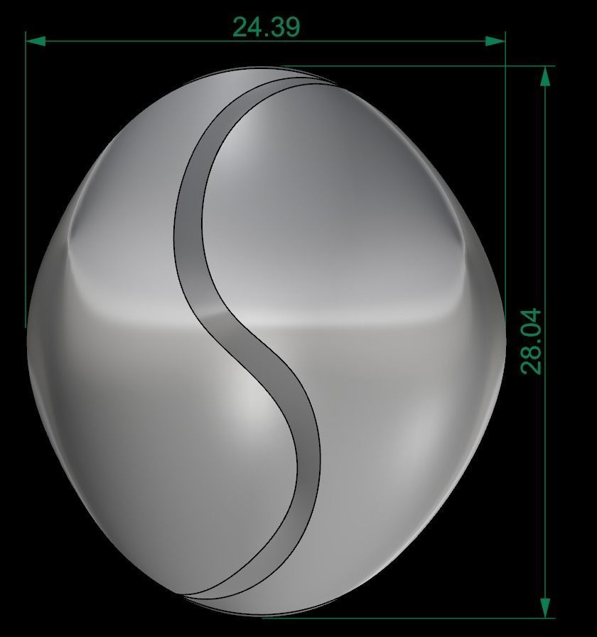 25 PCS POLISHED FUSION RING 3D print model_40