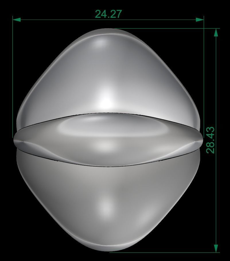 25 PCS POLISHED FUSION RING 3D print model_22