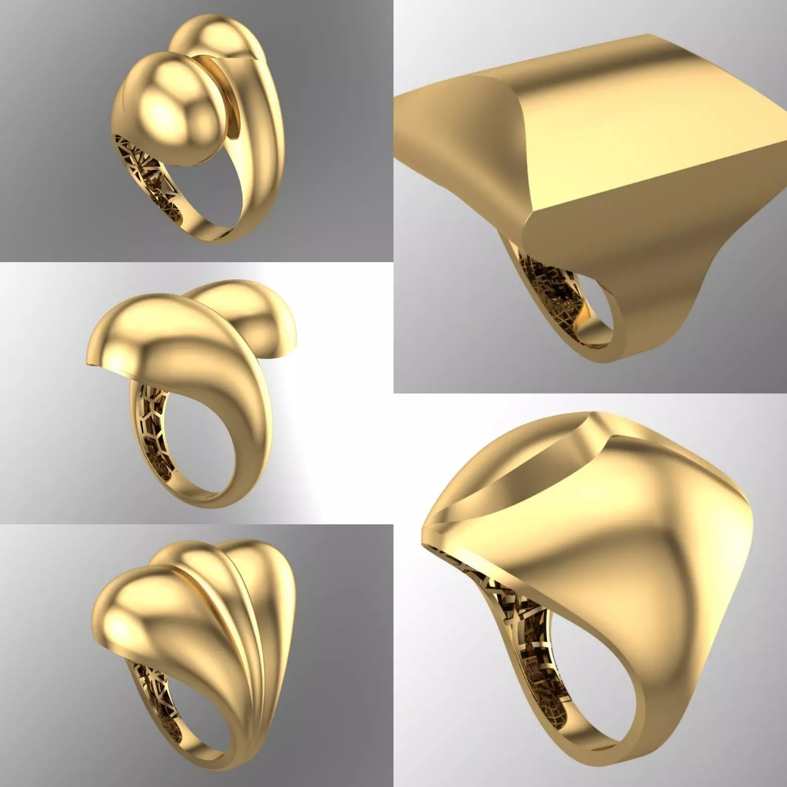 25 PCS POLISHED FUSION RING 3D print model_0