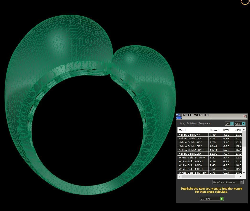 25 PCS POLISHED FUSION RING 3D print model_129