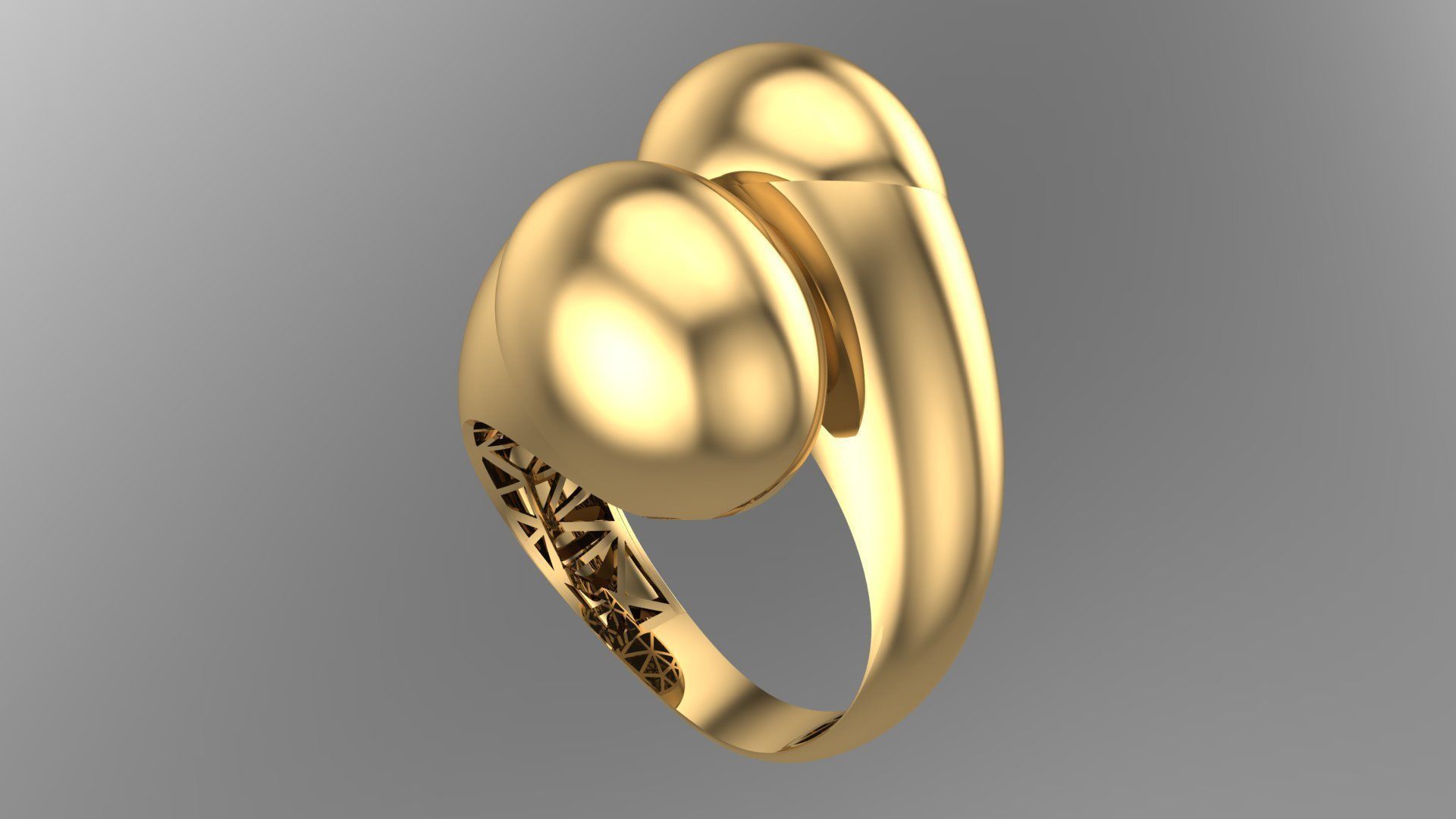 25 PCS POLISHED FUSION RING 3D print model_17