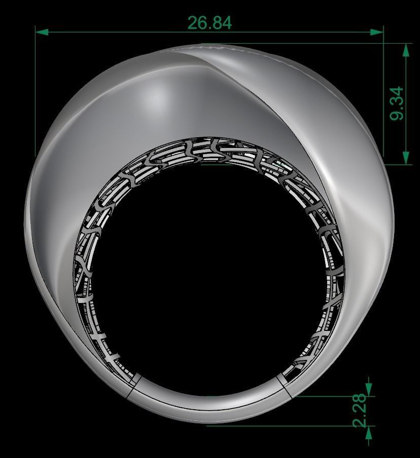 25 PCS POLISHED FUSION RING 3D print model_146