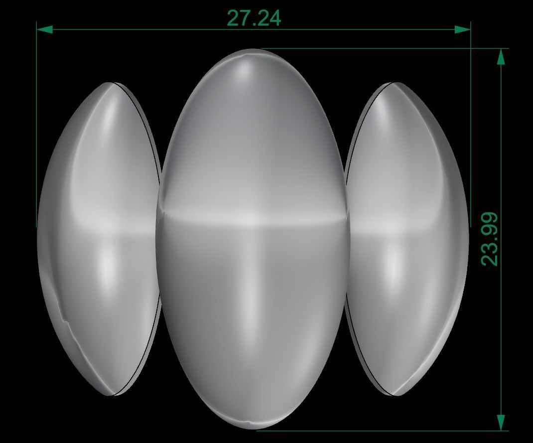25 PCS POLISHED FUSION RING 3D print model_148