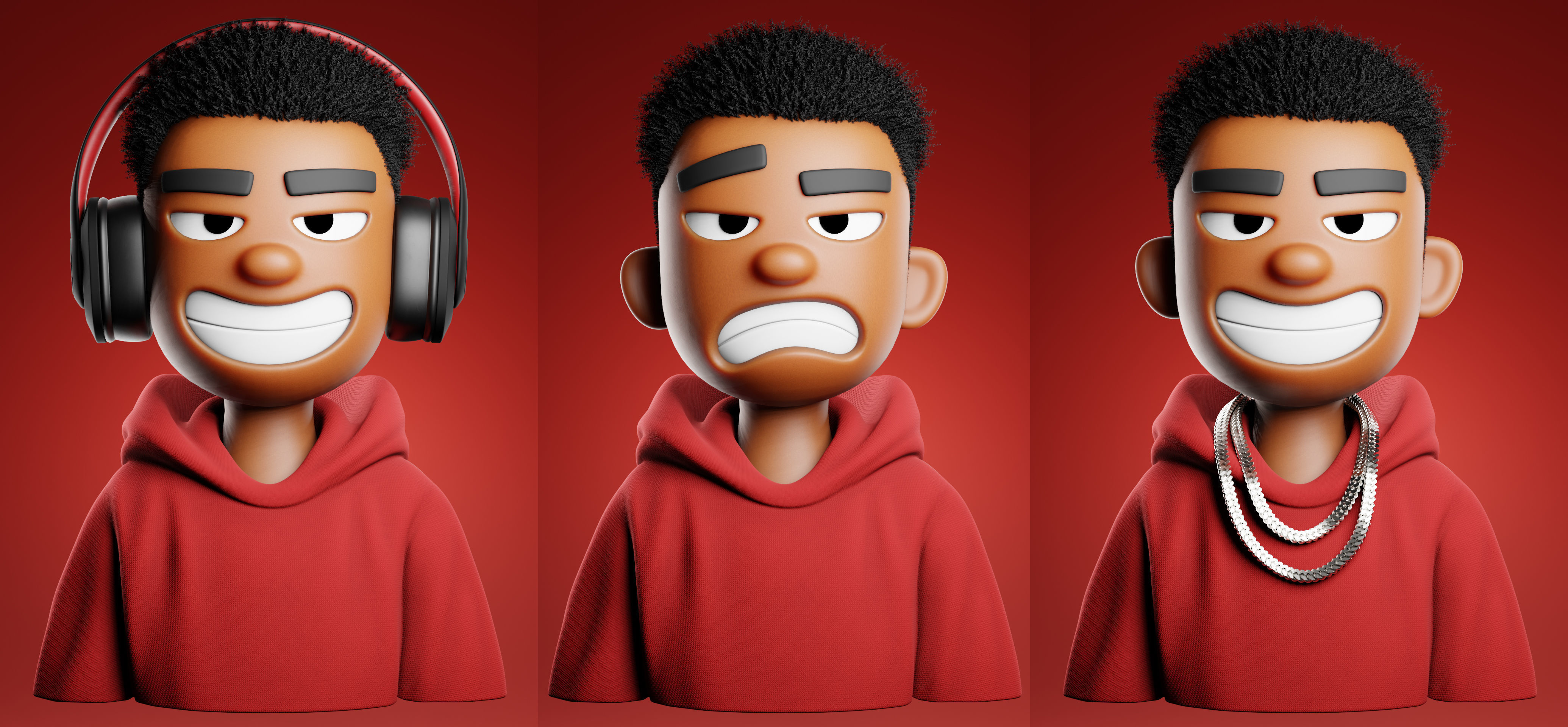 3D NFT Stylized Character Base Template in Blender 3D model_2