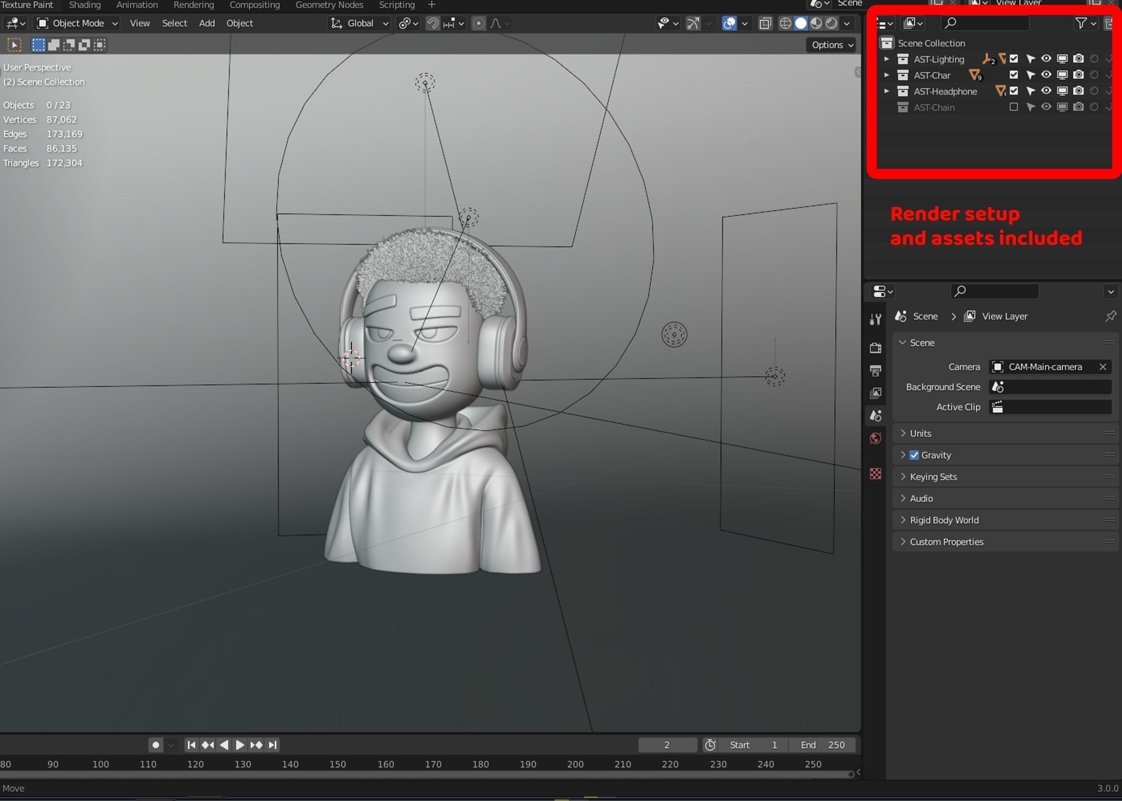 3D NFT Stylized Character Base Template in Blender 3D model_7