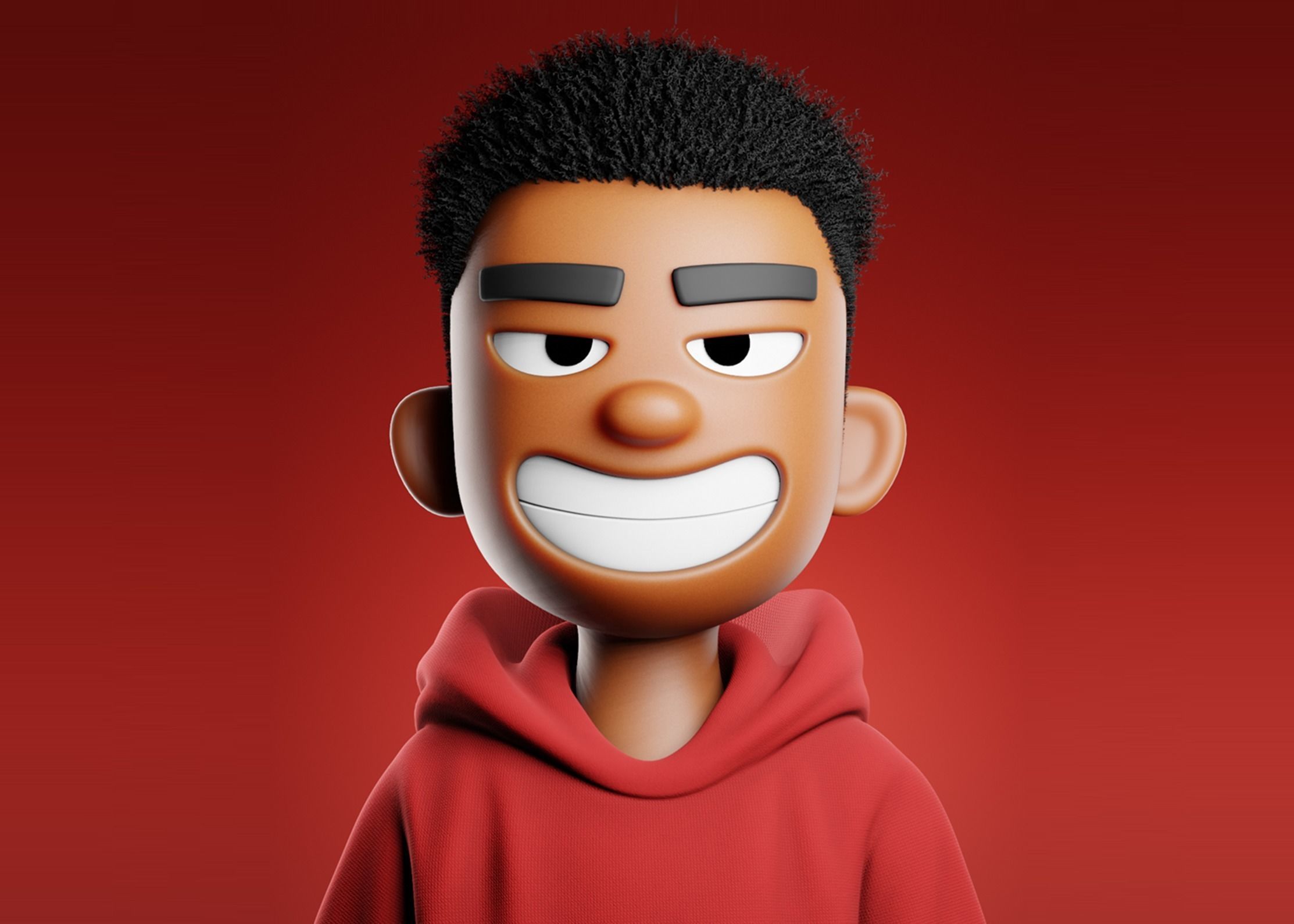 3D NFT Stylized Character Base Template in Blender 3D model_6