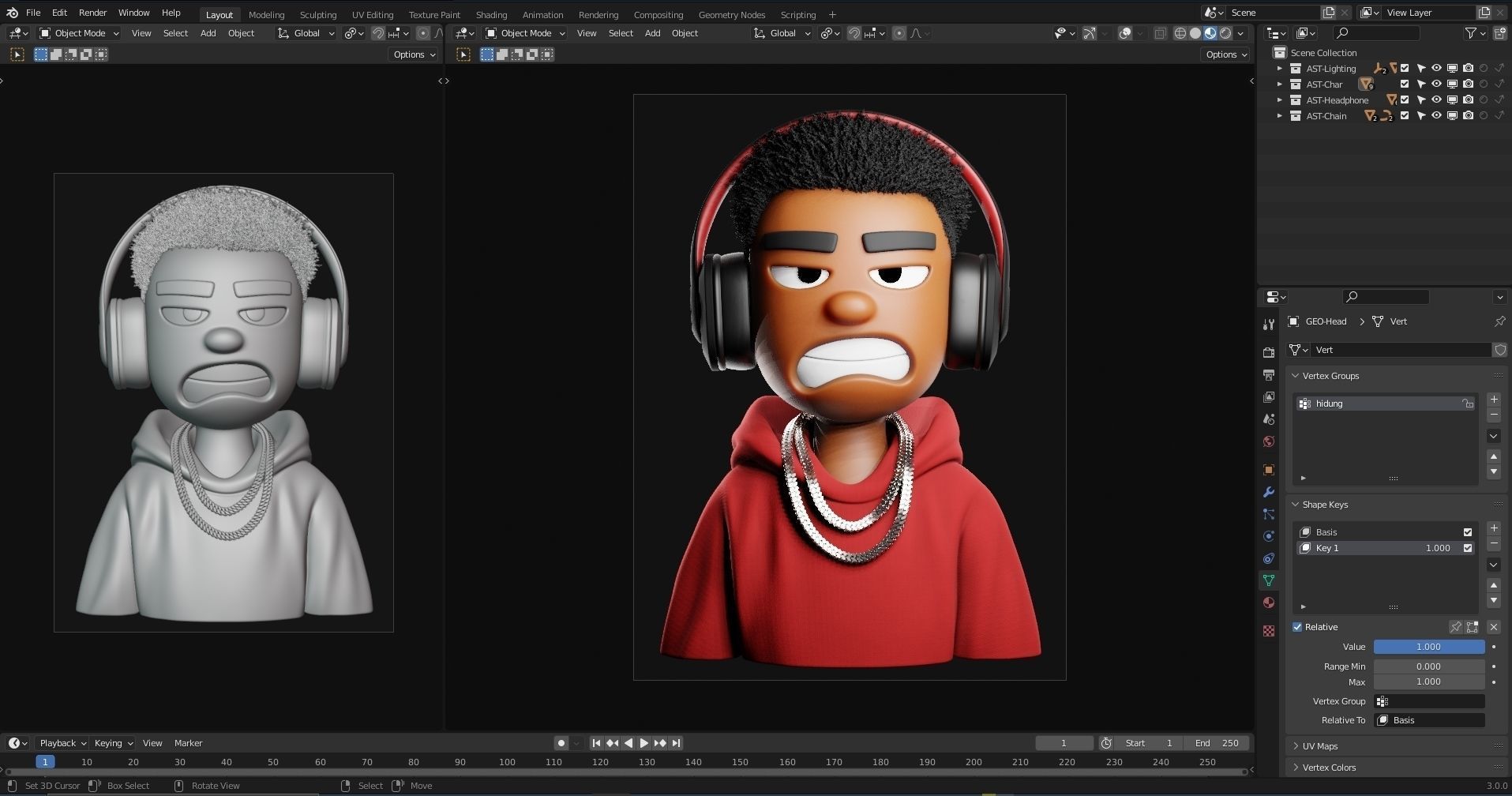 3D NFT Stylized Character Base Template in Blender 3D model_10