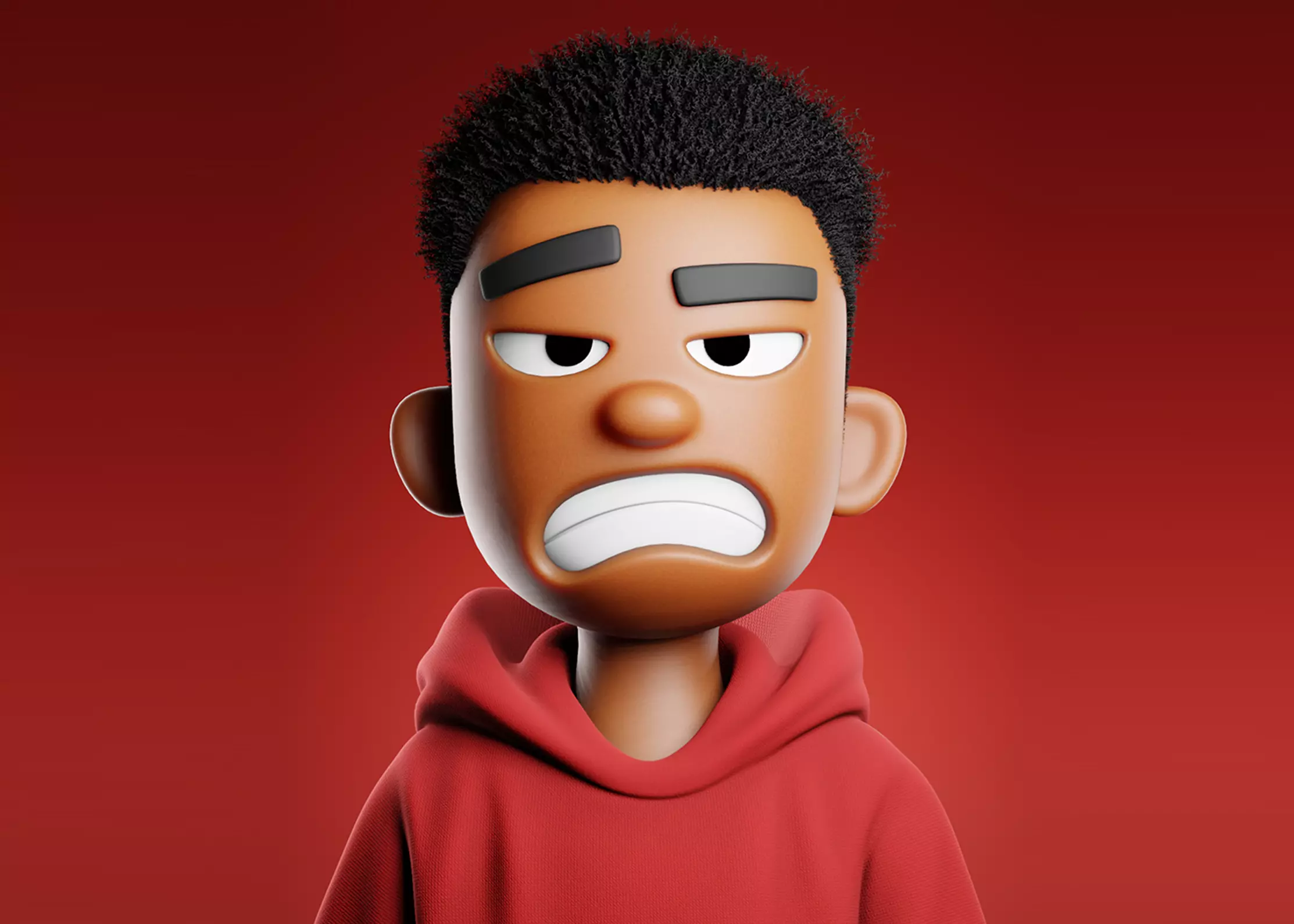 3D NFT Stylized Character Base Template in Blender 3D model_0