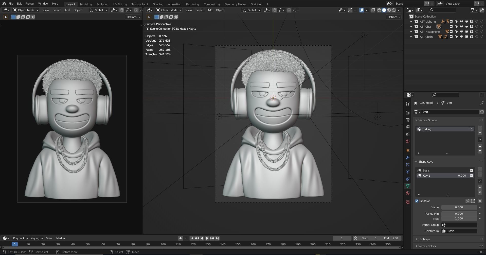 3D NFT Stylized Character Base Template in Blender 3D model_11