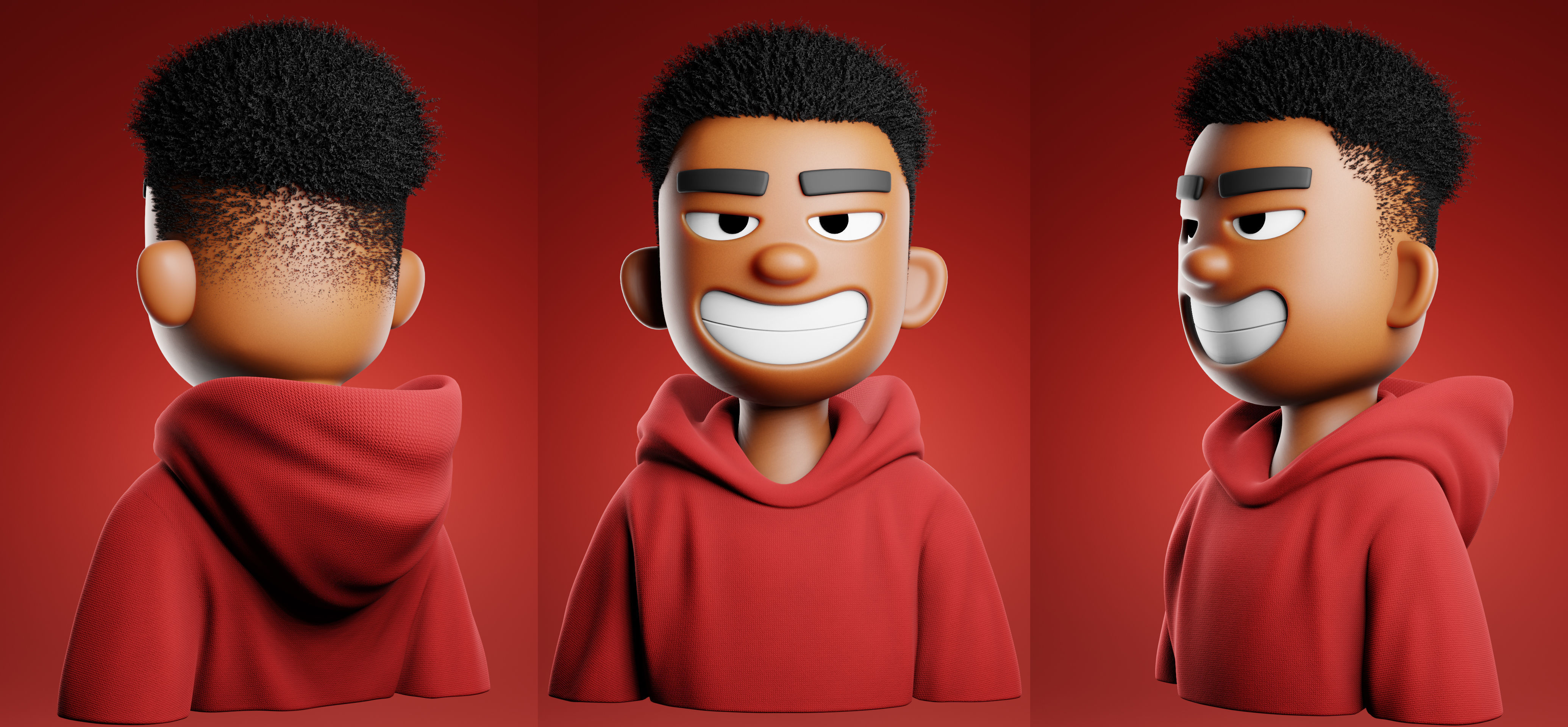 3D NFT Stylized Character Base Template in Blender 3D model_12
