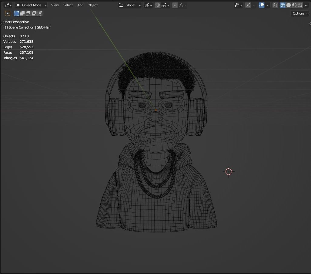3D NFT Stylized Character Base Template in Blender 3D model_16