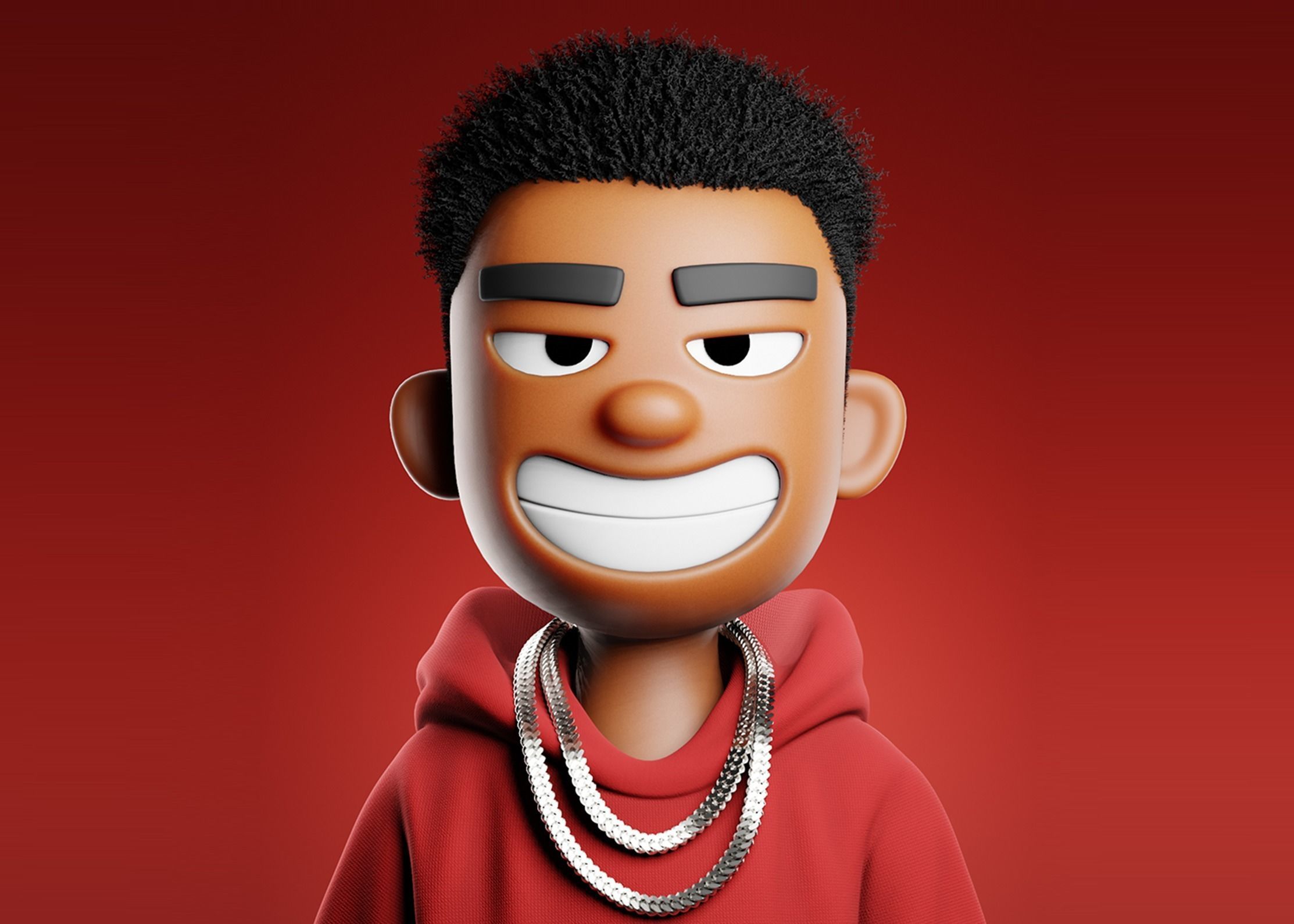 3D NFT Stylized Character Base Template in Blender 3D model_5