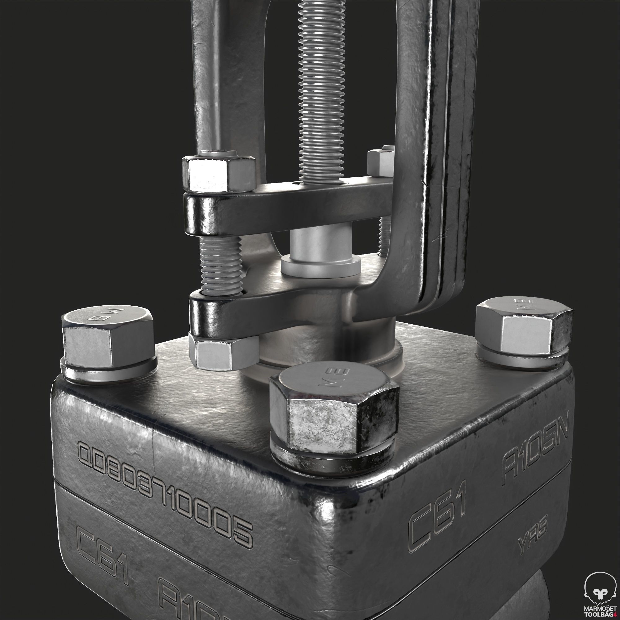 Pipe Valve Collection Low-poly 3D model_10