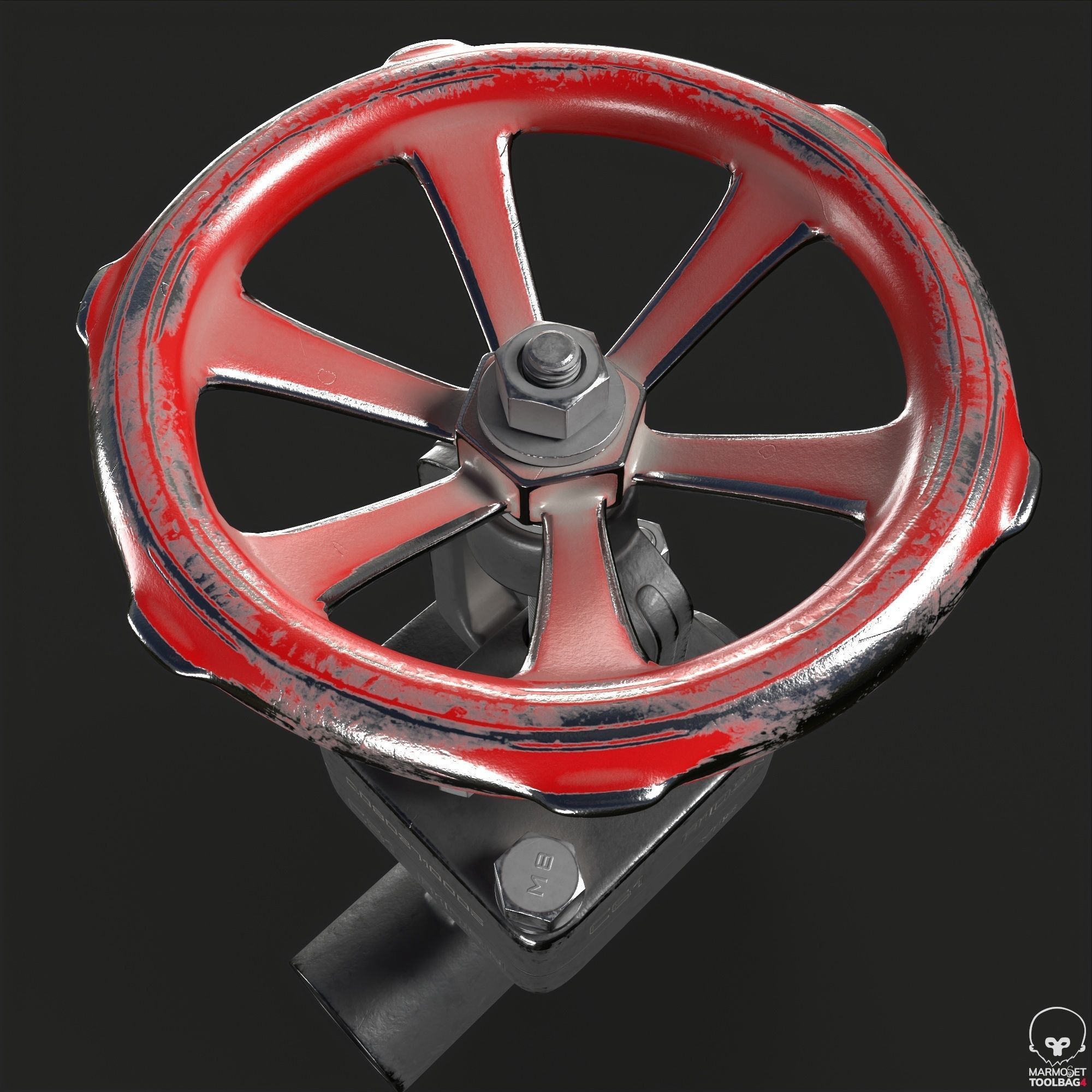 Pipe Valve Collection Low-poly 3D model_11