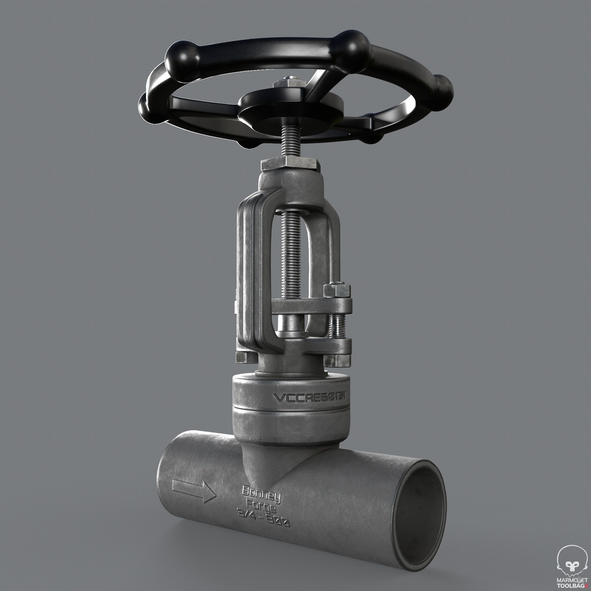 Pipe Valve Collection Low-poly 3D model_15