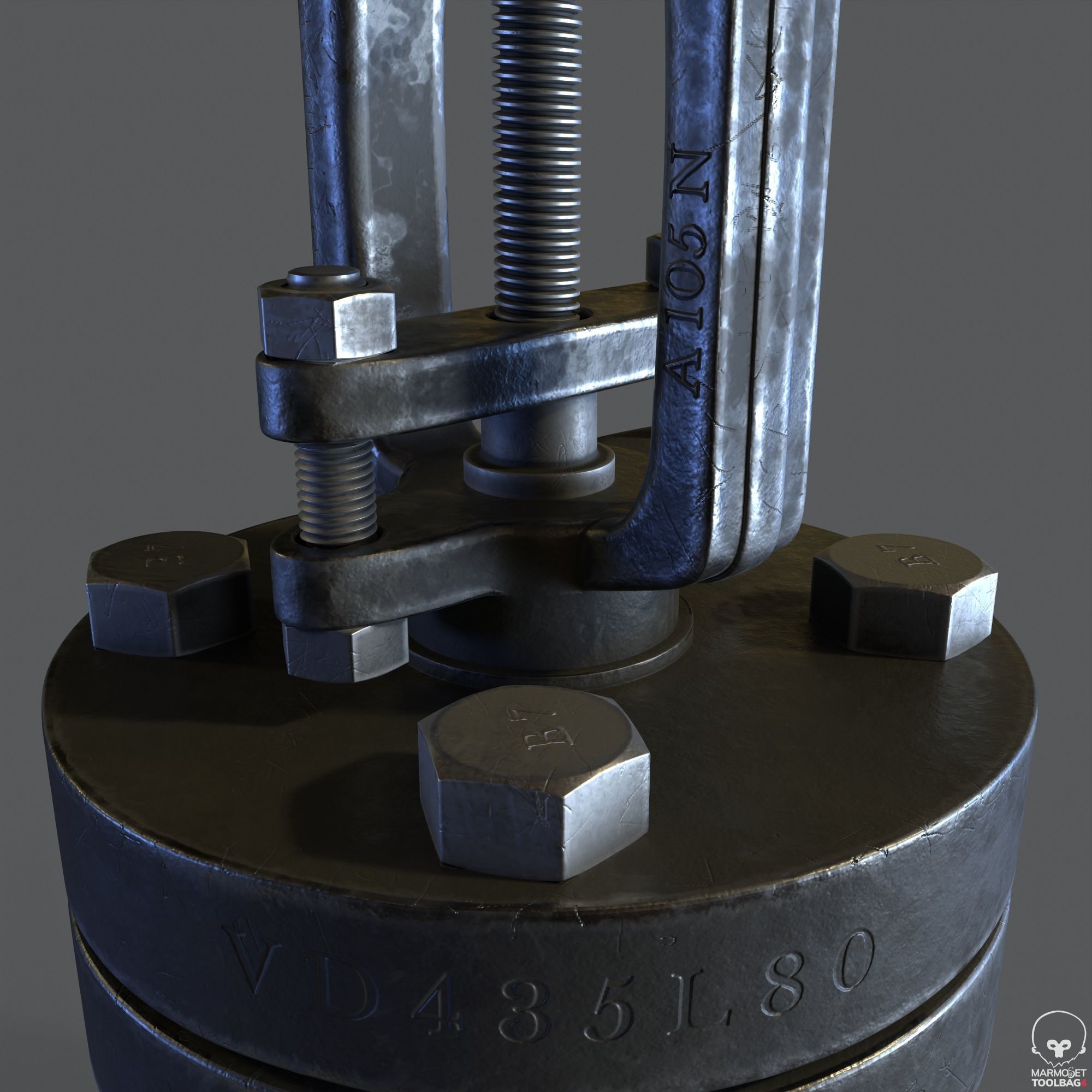 Pipe Valve Collection Low-poly 3D model_3