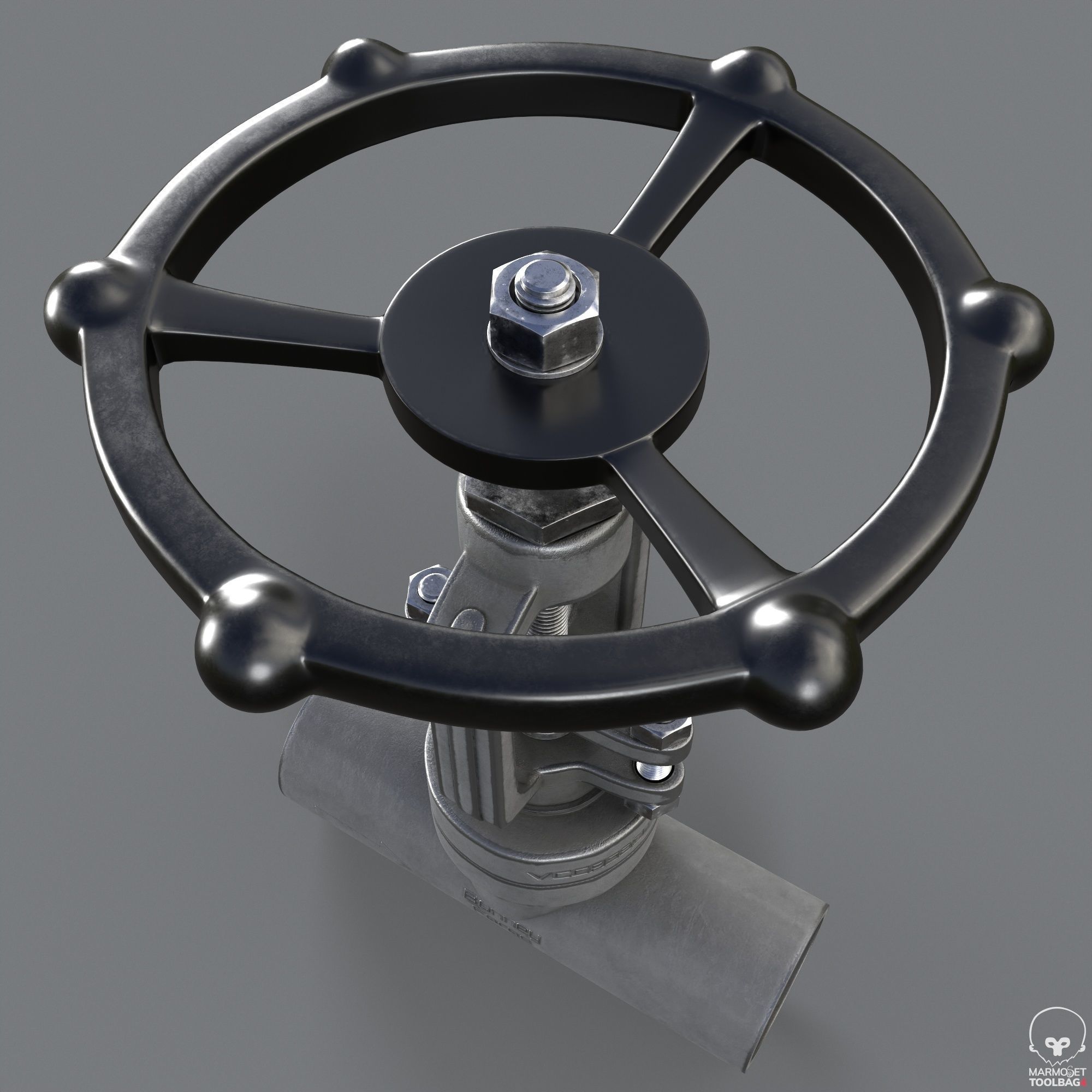 Pipe Valve Collection Low-poly 3D model_18