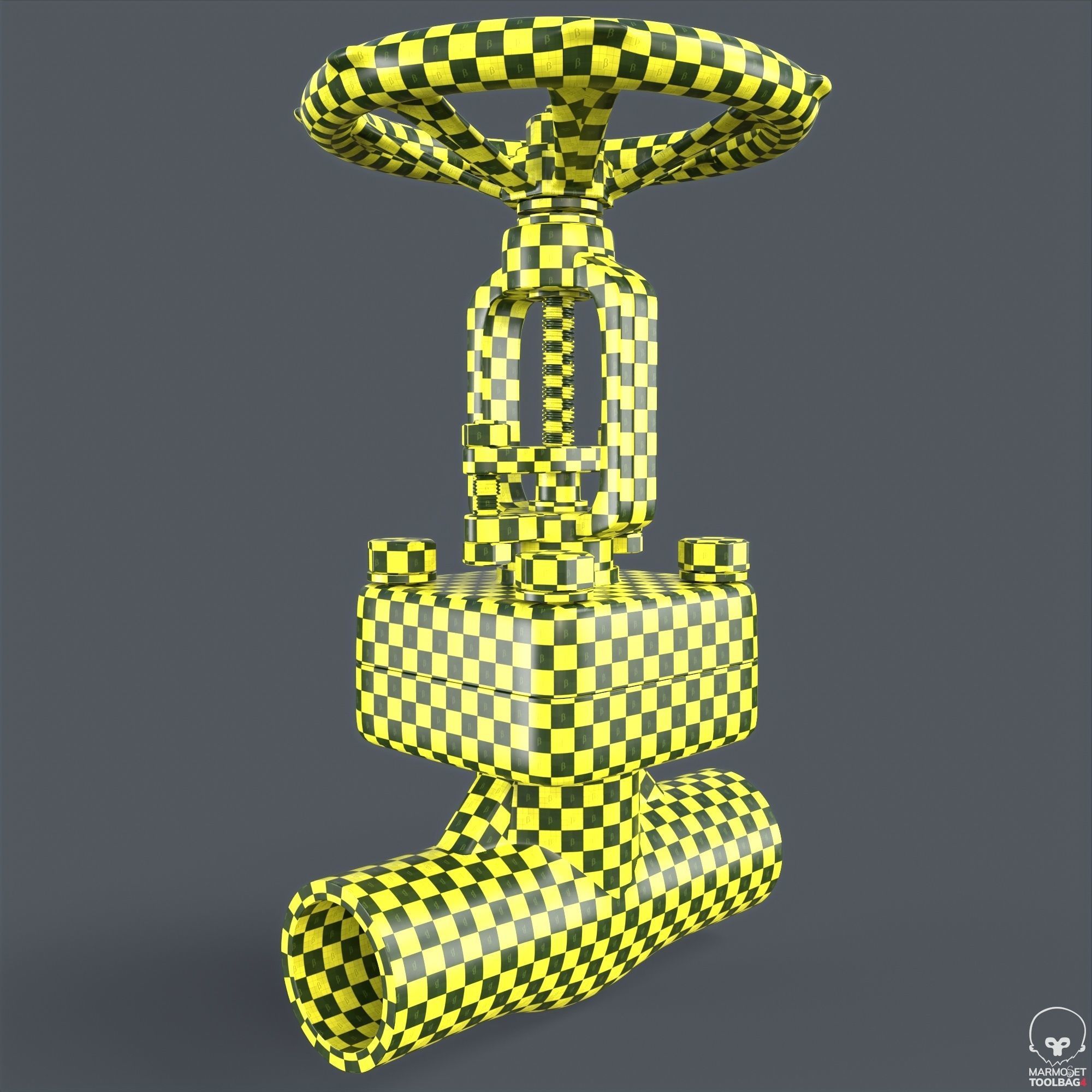 Pipe Valve Collection Low-poly 3D model_13