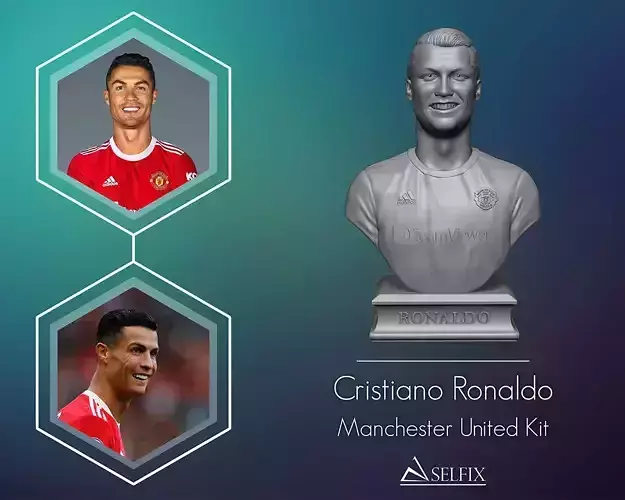Cristiano Ronaldo  Manchester United kit 3D print model