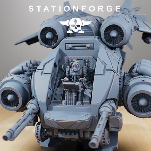 Scavenger Gunship 3D print model 2