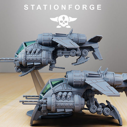 Scavenger Gunship 3D print model 4