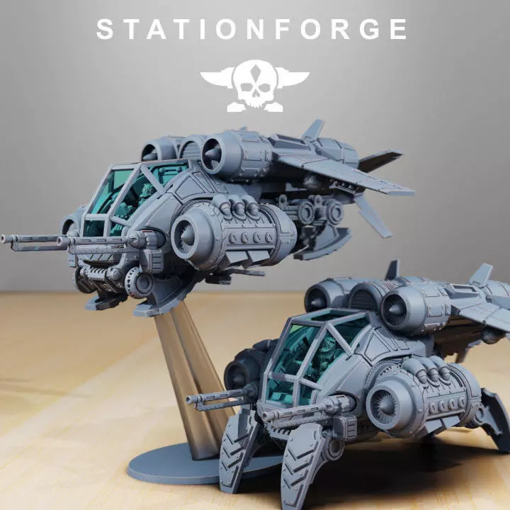 Scavenger Gunship 3D print model_0