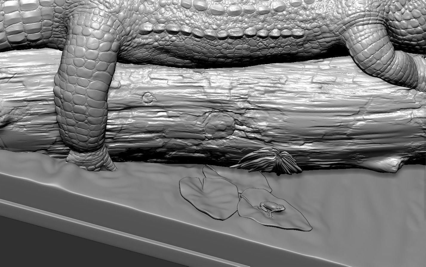Crocodile in Tree 3D print model_16