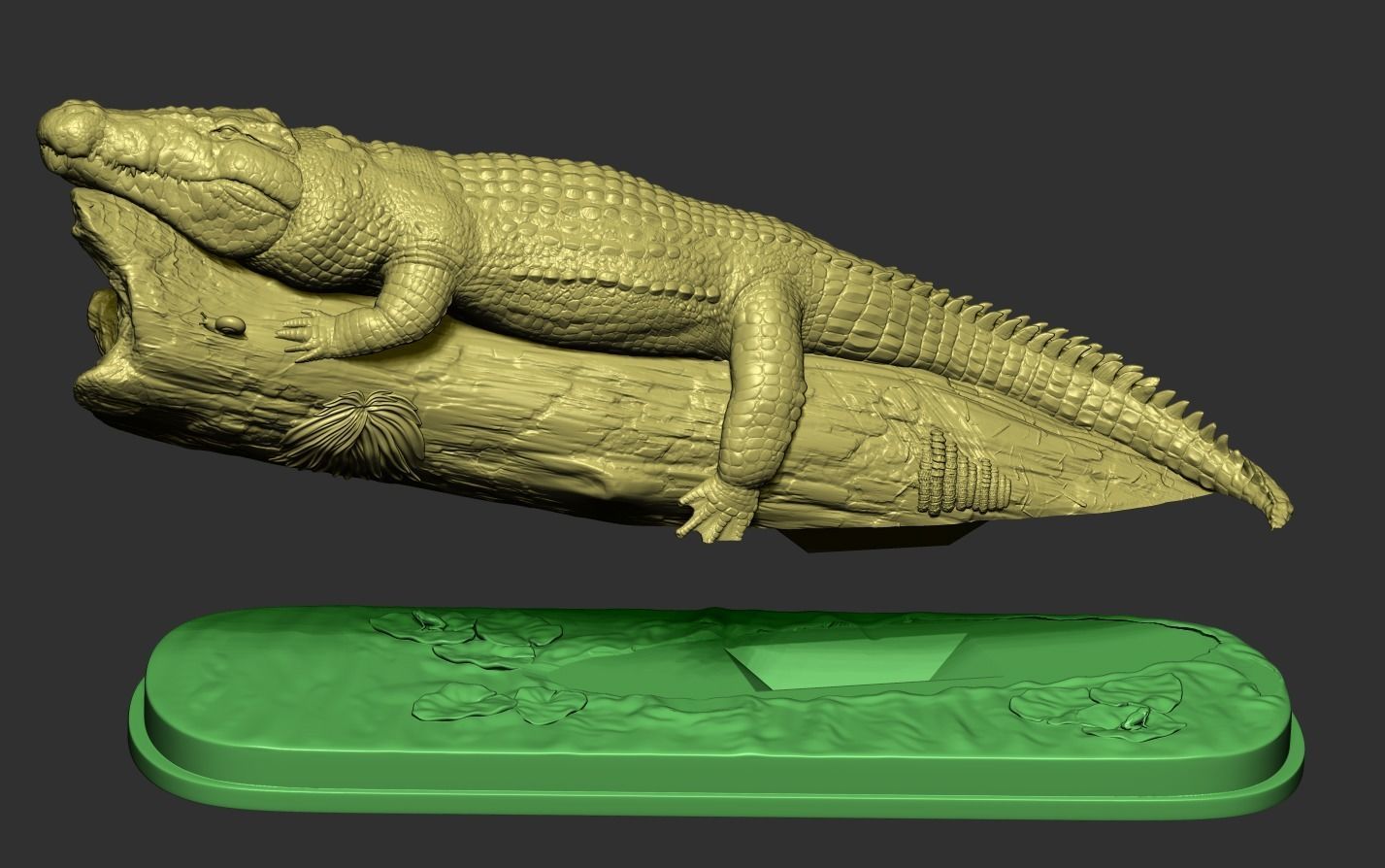 Crocodile in Tree 3D print model_19