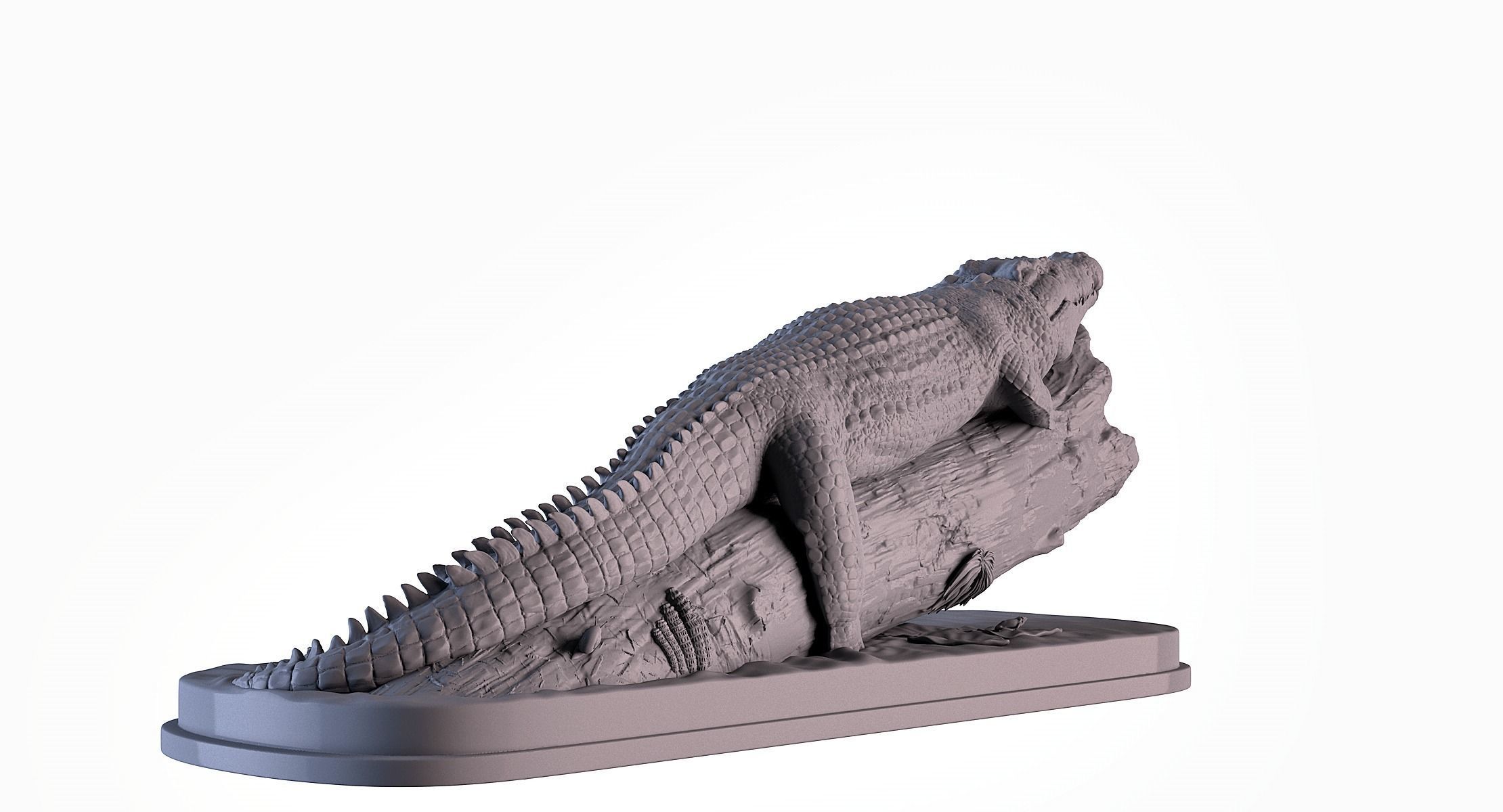 Crocodile in Tree 3D print model_6