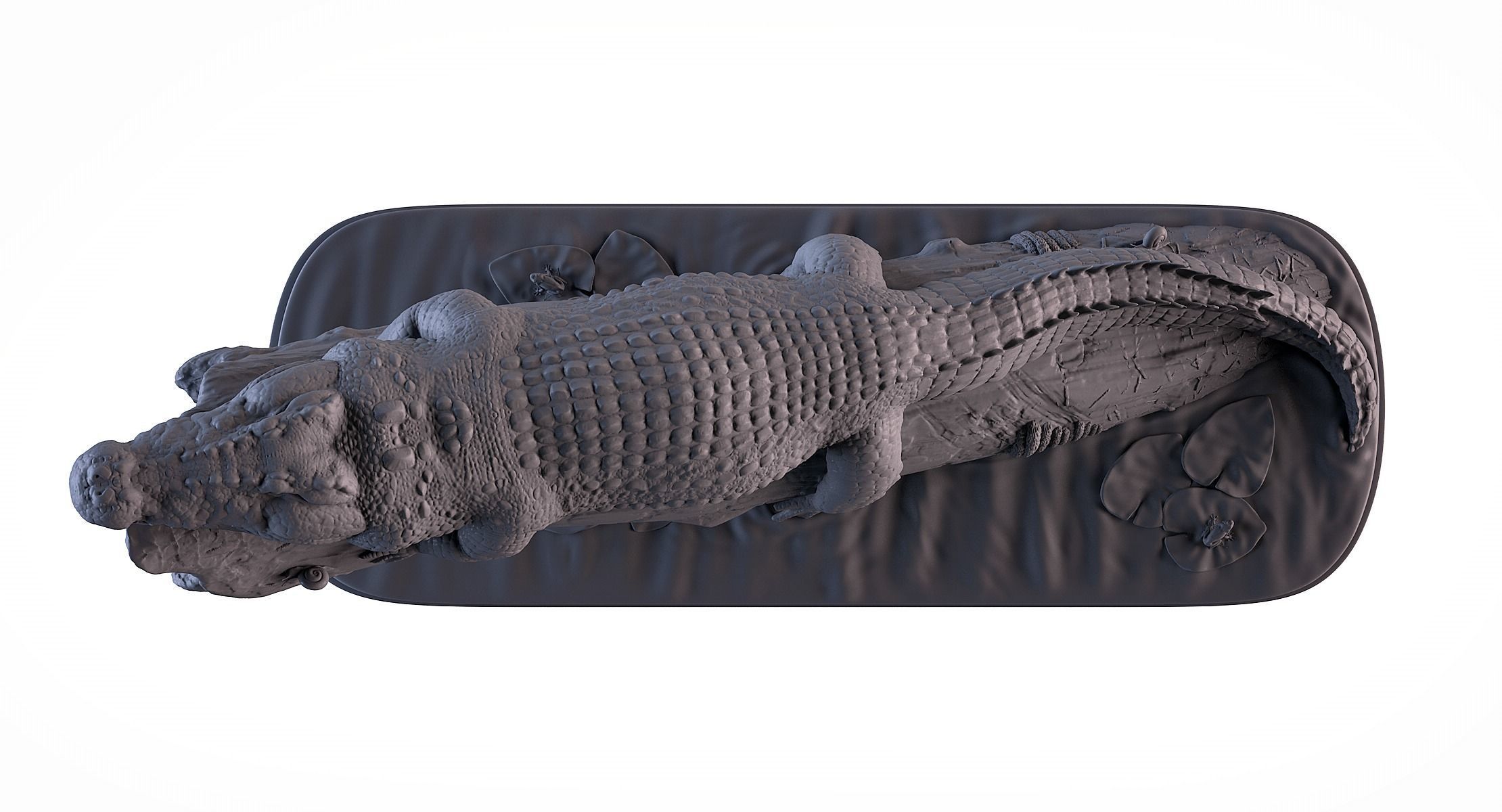 Crocodile in Tree 3D print model_9